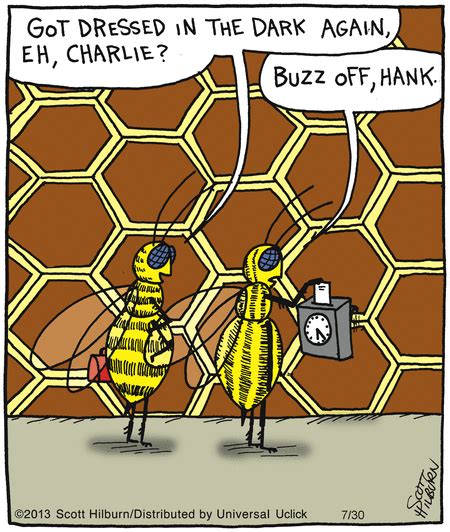 the argyle sweater by scott hilburn for july 30 2013 argyle sweater comic bee keeping bee puns