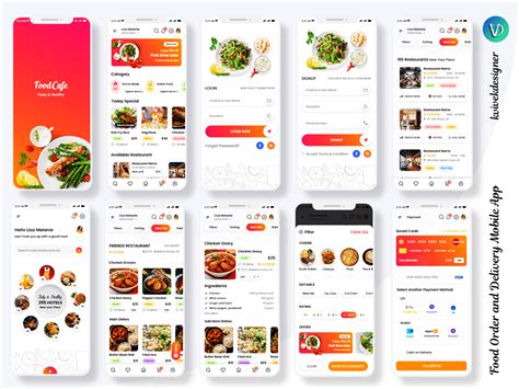 food order  delivery mobile app ui kit uplabs
