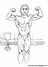 Body Coloring Bodybuilding Print Sheet Building Pages Children Handout Below Please Click sketch template