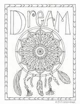 Coloring Adult Dreamcatcher Pages Dream Adults Catchers Sheets Mandala sketch template