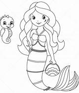 Mermaid Pages Coloring Little Melody Getcolorings Printable sketch template