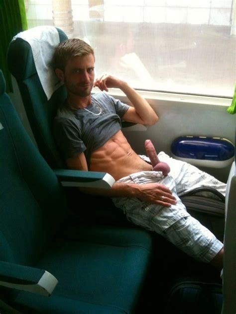 fella showing his hot dick in the train nude men selfies