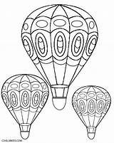 Air Hot Balloon Coloring Pages Printable Kids sketch template