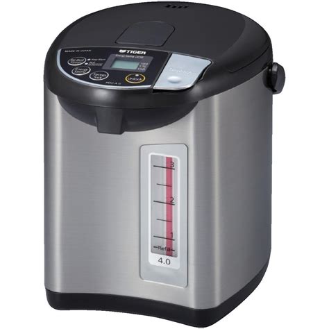 tiger pdu au  electric water boiler  warmer stainless black  liter amazonca home