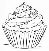 Coloring Cupcake Pages Printable Desserts Drawing Cupcakes Draw Print Cake Line Step Ausmalbilder Zeichnung Getdrawings Supercoloring Cakes Tutorials Zum Ausmalen sketch template