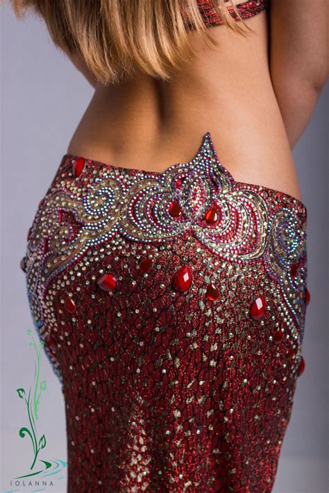 Belly Dance Costume Red Elegance Модные стили Одежда для танцев