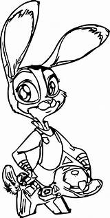 Judy Zootopia Hoops Wecoloringpage sketch template