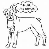 Boxer Coloring Dog Pages Butch Color Getdrawings Drawing Place Print Popular Tocolor sketch template