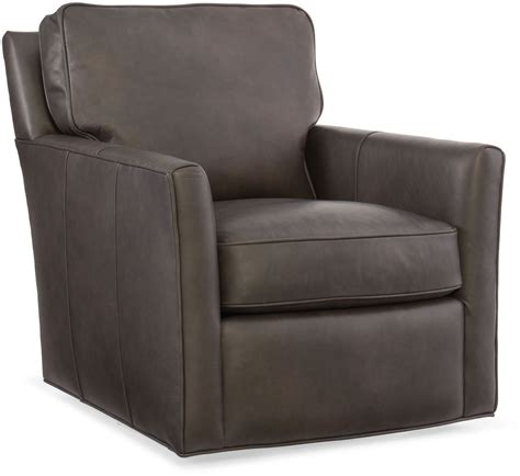 mandy gray swivel leather club chair  hooker coleman furniture