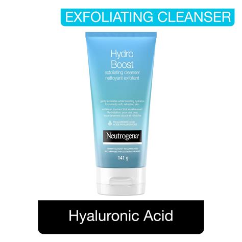 neutrogena hydro boost exfoliating face cleanser  hyaluronic acid
