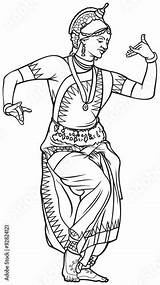 Odissi Indischer Tanz Indien Indische Comp Template sketch template