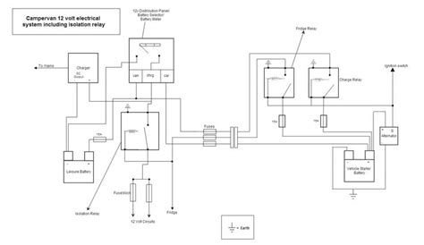 campervan  motorhome electrical systems build  campervan electrical wiring diagram