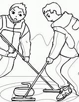 Curling sketch template