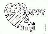 Coloring Pages Usa Getcolorings 4th July sketch template