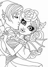 Monster High Coloring Pages Rochelle Catty Noir Cartoon Color Getcolorings Garrott sketch template