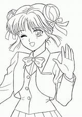 Manga Dessin Coloriage Imprimer Girl Cute Style Buzz2000 sketch template