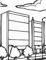 Coloring Pages Neighborhood City Clipart Colouring Library Template Popular Print sketch template