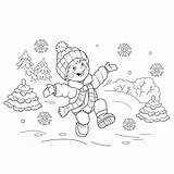 Coloring Snow Weather Jumping Pages Kids Cartoon Joy 30seconds Outline Boy First Printable Winter Tip Print Book Editorial sketch template