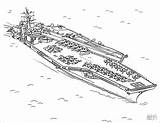 Carrier Coloring Aircraft Uss Nimitz Military Drawing Navy Printable sketch template