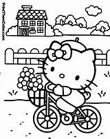 Kitty Hello Coloring Pages Cool Print Girls sketch template