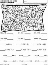 Math Coloring Grade Worksheets Number Decimals Fractions Teaching Percents Color Slope Operations Activities Sixth Worksheet Equations Integers Classroom Percent Teacher sketch template