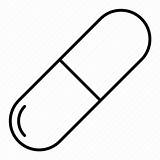 Capsule Pills Medicine Icon Drugs Open Line Editor sketch template