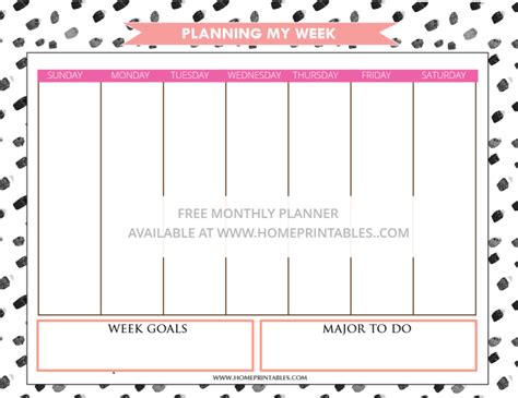 printable monthly planner planner printables
