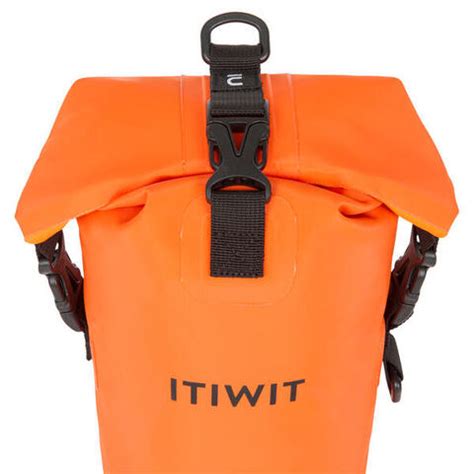 waterproof dry bag  orange itiwit decathlon