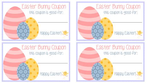 easter bunny coupons  printable  mini adventurer