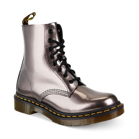dr martens ankle boots  metallic lyst