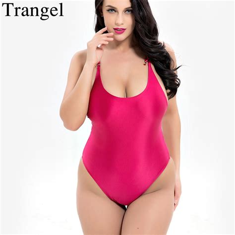 buy trangel 2018 sexy one piece swimsuit women plus