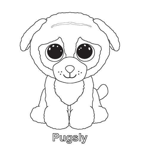 printable ty beanie boo coloring pages  preschoolers