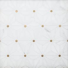 nova dolomite brass polished marble mosaic     floor  decor