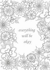Coloring Okay Everything Pages Adults Will sketch template