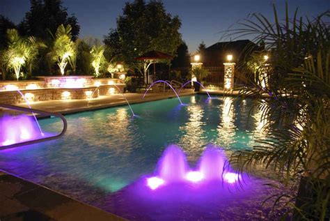 inground pool fountains  transform  backyard  attractive