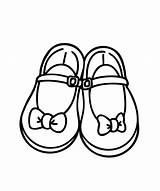 Shoes Shoe Girls Baby Coloring Pages Booties Drawing Printable Kids Clipart Girl Pretty Drive Sheets Ballet Slippers Bows Sheet Getdrawings sketch template