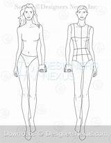 Female Fashion Template Croqui Figure Croquis Templates sketch template