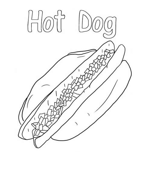 great recipe  hot dog coloring page coloring sky