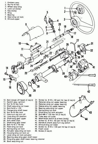 gm steering column wiring diagram