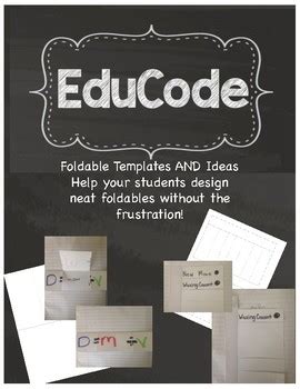foldable templates  educode tpt