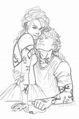 Clary Jace Shadowhunters Mortal Clace Malec Drawings Fray sketch template