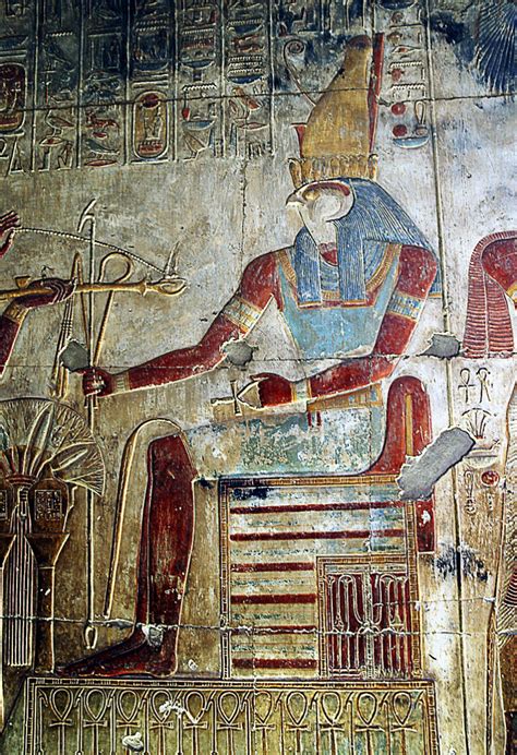 Relief Of Horus In The Temple Of Seti I In Abydos