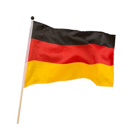fahne deutschland flagge    cm auf holzstab fussball jungen