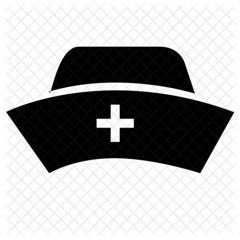 nurse cap icon   glyph style