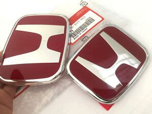 genuine style front rear red emblem badge  honda crv   rw model ebay