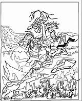 Coloring Landscape Mountain Wecoloringpage sketch template