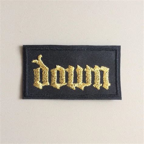 band patch  logo embroidered gold patch metal band  shirt