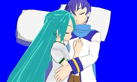 miku and kaito sleeping by gardiangoddess on deviantart