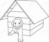 Kennel Dog Drawing Sketch Doghouse House Getdrawings Vector Paintingvalley sketch template