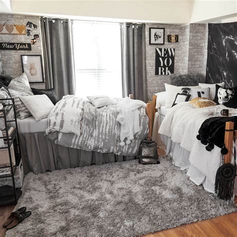 grey  white brick removable wallpaper dormify dorm room